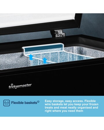 Fridgemaster MCF142EB 142L Chest Freezer - Black E Rated