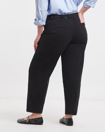 Black Barrel Leg Jeans