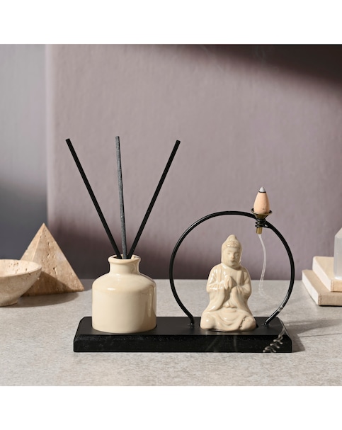 Serenity Buddha Incense & Diffuser Holder Gift Set