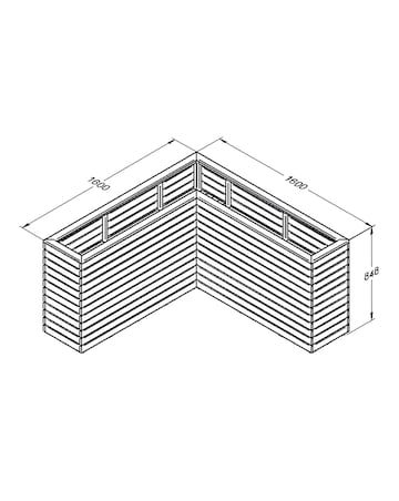 Forest Linear Corner Planter 160cm