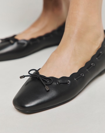 Euphoria Scalloped Edge Ballerinas - Extra Wide Fit (EEE)