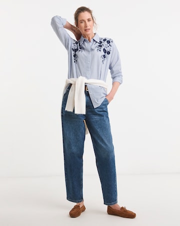 Embroidered Stripe Shirt