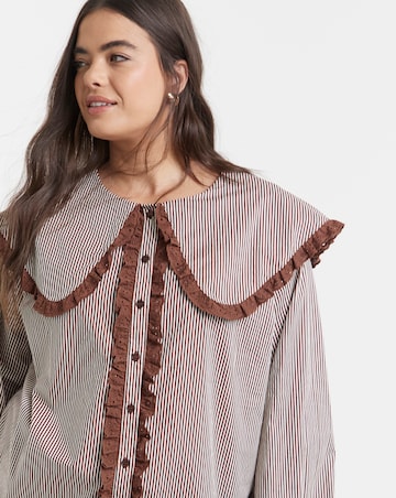 Neon Rose Stripe Smock Dress