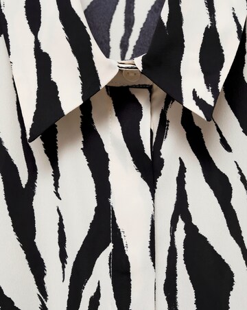 Mango Zebra Printed Flowy Shirt