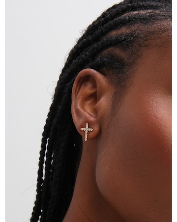 Jon Richard Gold Plated Cubic Zirconia Cross Set - Gift Box