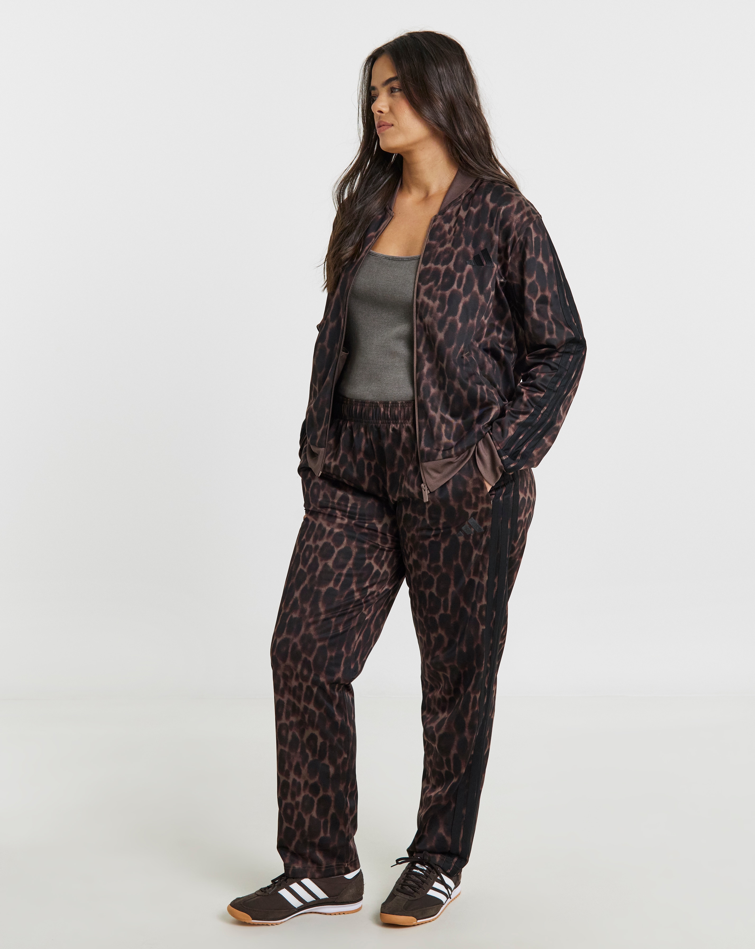 adidas Leopard Print 3 Stripe Tracksuit