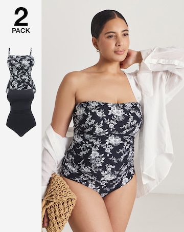 MAGISCULPT Firm Control 2 Pack Bandeau Swimsuits