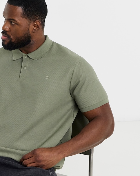 Jack & Jones Austin Waffle Polo - Green