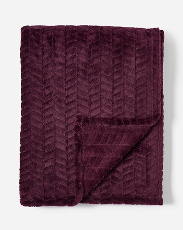 Embossed Jacquard Fleece Throw