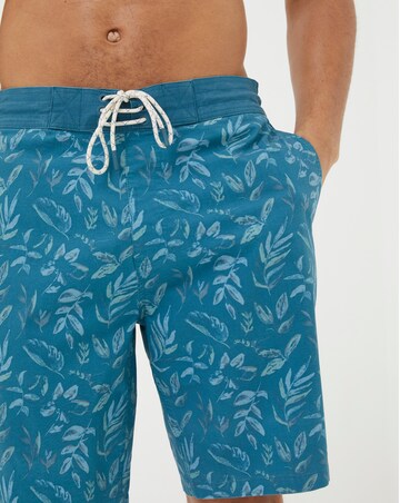 FatFace Camber Leaf Print Swim Shorts
