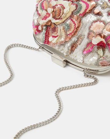 Accessorize Floral Sequin Clutch Bag
