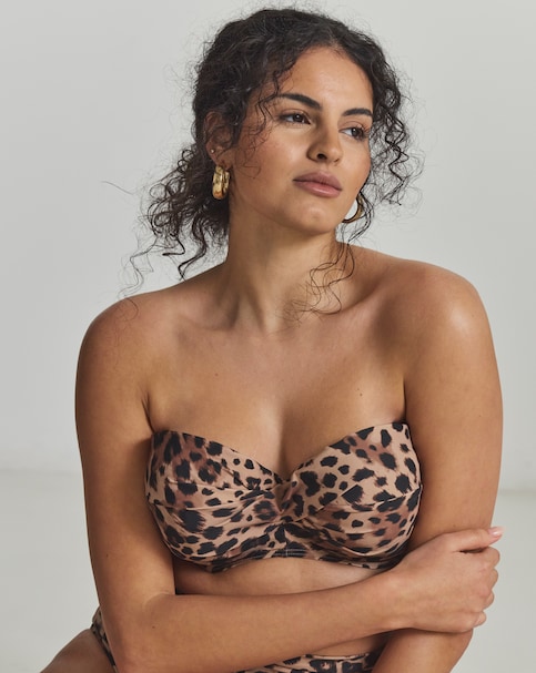 MAGISCULPT Bandeau Bikini Top Leopard Print