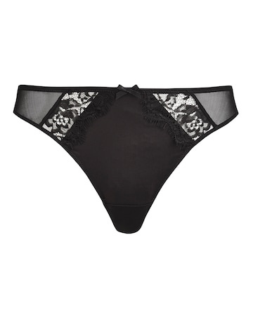 Figleaves Pulse Lace Thong Black