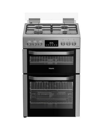 Hotpoint HDG6GDCX 60cm Gas Double Cooker Glass Lid Stainless Steel Installation