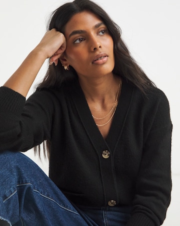 Simply Be Black V-Neck Cardigan