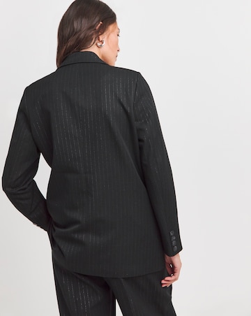 Metallic Thread Double Breasted Blazer