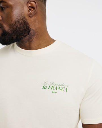 Jack & Jones French Casa Back Graphic T-Shirt - Cream