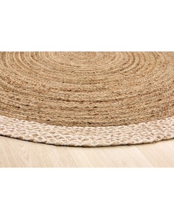 Jute Border Circle Rug