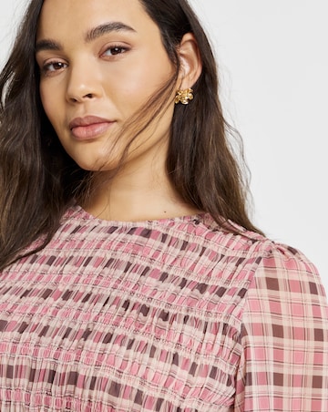 Puff Sleeve Shirred Top