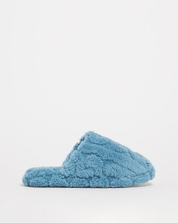 Fluffy Aran Mule Slipper EEE Fit