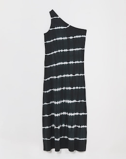 Simply Be Tie Dye Cotton Jersey  One Shoulder Maxi Dress