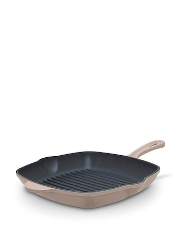 Barbary & Oak Nattura 26cm Cast Iron Grill Pan Beige