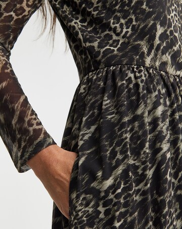 Mesh Long Sleeve Dress