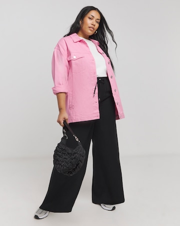 Candy Pink Boyfriend Denim Jacket