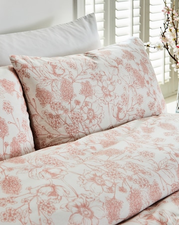 Julipa Toile Print Duvet Cover Set - Pink