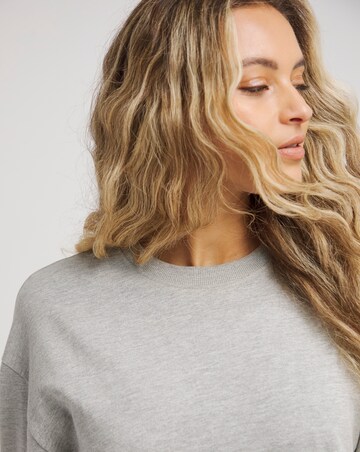 Grey Marl Midi Sweatshirt Dress