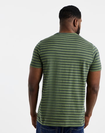 Yarn Dyed Stripe Crew Neck T-Shirt Long