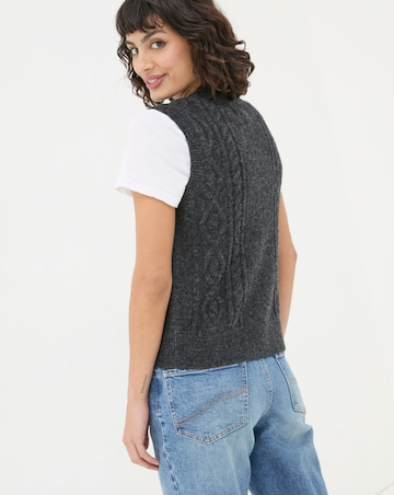FatFace Macy Cable Button Tank