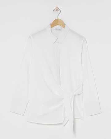 Poplin Knot Front Shirt