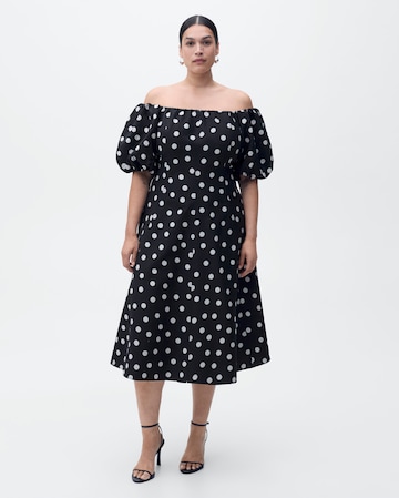 Mango Strapless Polka-Dot Dress