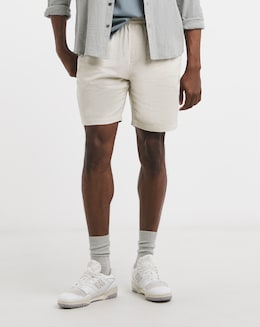 Linen Blend Elasticated Drawcord Short