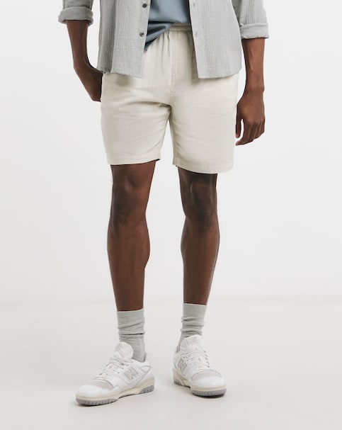 Linen Blend Elasticated Drawcord Short