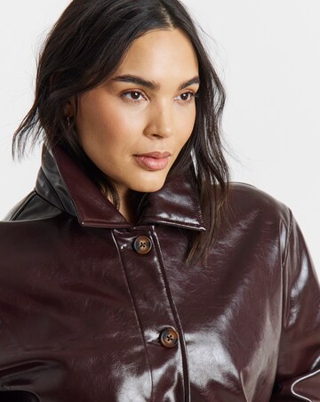 Burgundy Lacquer Trucker Jacket