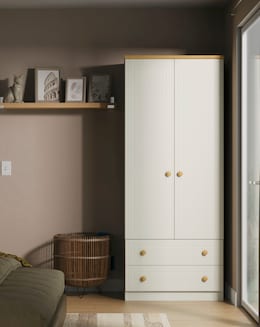 Frances Ready Assembled 2 Door 2 Drawer Wardrobe