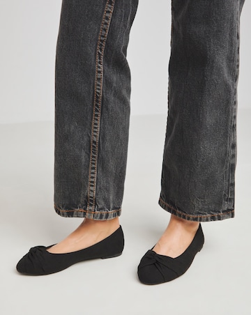 Nova Twist Front Ballerina Shoes Extra Wide EEE Fit