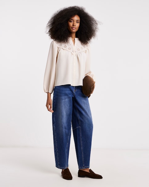 Simply Be Broderie Yoke Blouse