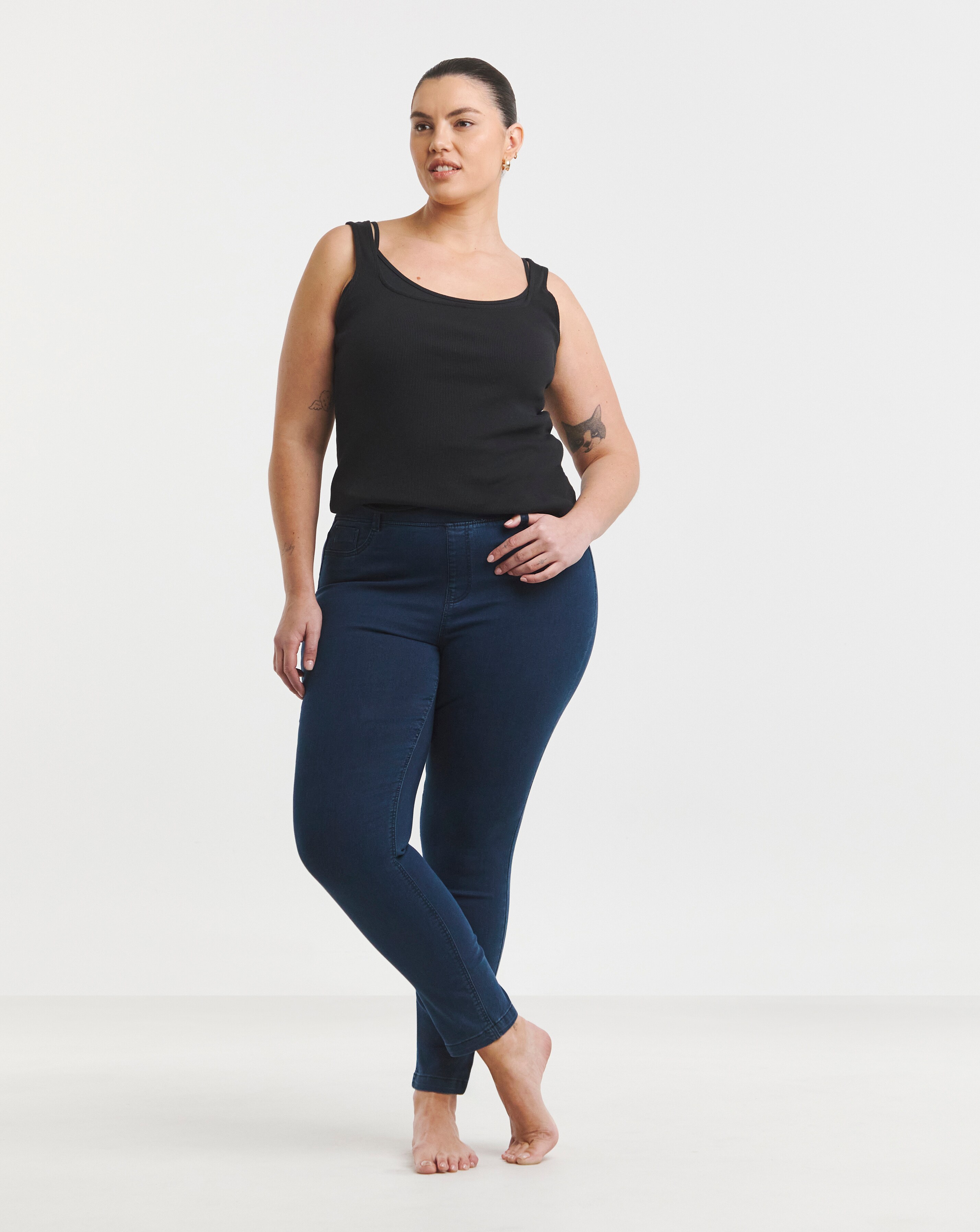 Indigo Stretch Slim Pull On Jeggings