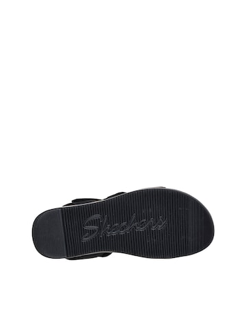 Skechers Lifted Comfort BLack Duraleather Sandals - Standard Fit (D)