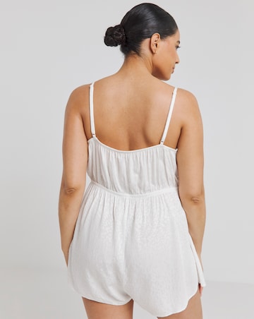 Figleaves Animal Jacquard Stretch Satin Playsuit