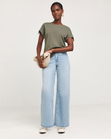 Khaki Crew Neck D Ring T-Shirt