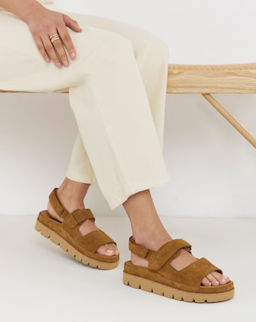 Astra Chunky Suede Sandals - Wide Fit (E)