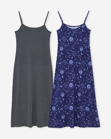 Pretty Secrets (2 Pack) Value Maxi Nighties Celestial Print