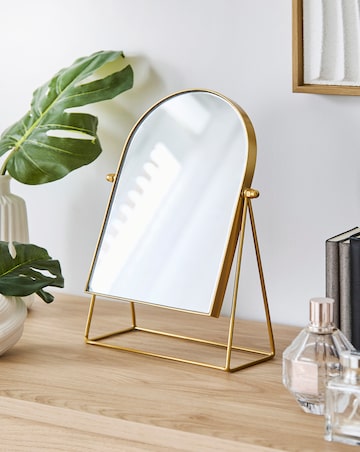 Gold Freestanding Table Top Mirror