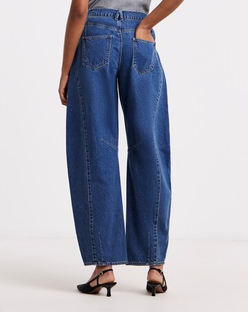 Simply Be Mid Wash Voluminous Barrel Leg Jean