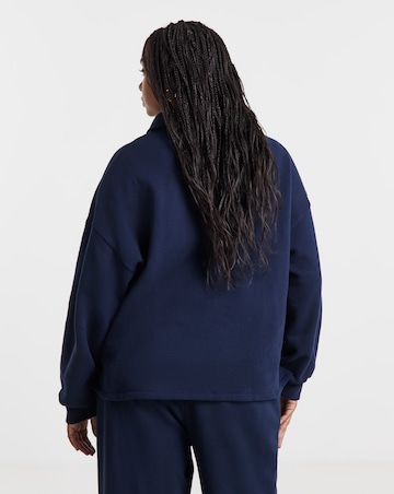 Navy Polo Neck Sweatshirt