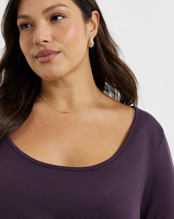 Black & Plum 2 Pack Scoop Neck Tops